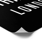 ロンドン – 印刷ポスター、白黒 ポスター (角)