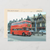 ロンドン、古いRoutemasterダブルデッカーバス ポストカード (正面/裏面)