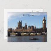 ロンドン、国会議事堂はがき ポストカード (正面/裏面)