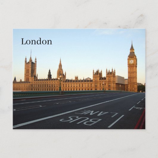 ロンドン – 国会議事堂 ポストカード (正面)