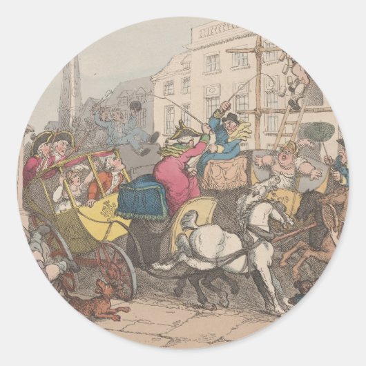 ロンドン – 文房具用の丸スタンプ ラウンドシール (正面)