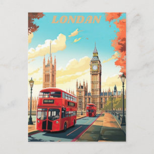 ロンドン 旅行 ポストカード アート, ロンドン 旅行 アート, イ