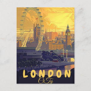 ロンドン 旅行 ポストカード アート, ロンドン 旅行 アート, イ