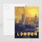 ロンドン 旅行 ポストカード アート, ロンドン 旅行 アート, イ (正面/裏面)