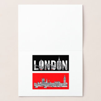 ロンドン 箔カード