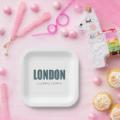ロンドン(緯度と経度)紙プレート ペーパープレート (パーティー)