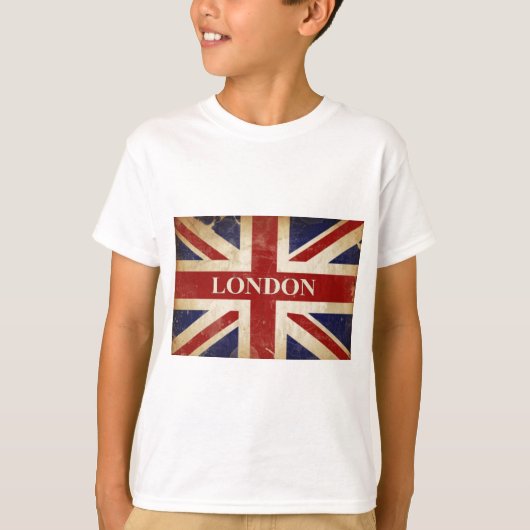 ロンドン-英国国旗- I愛ロンドン Tシャツ (正面)