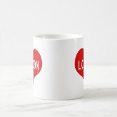 ロンドン 赤い恋のハート コーヒーマグカップ (中央)