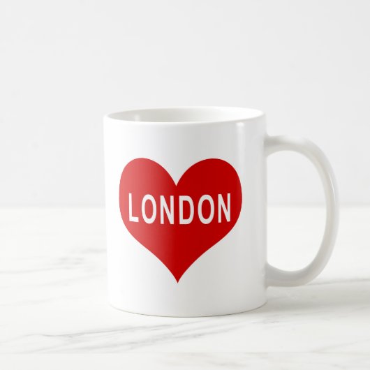 ロンドン 赤い恋のハート コーヒーマグカップ (右)