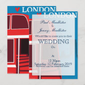 ロンドン　赤バス 招待状 (正面/裏面)