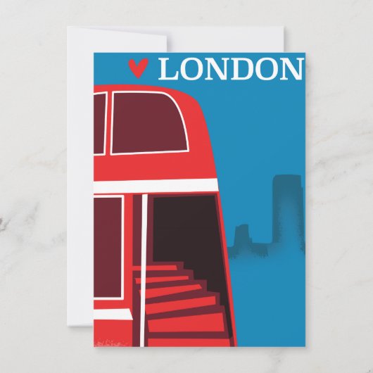 ロンドン　赤バス 招待状 (裏面)