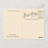 ロンドン、赤バス、黒バス ポストカード (裏面)