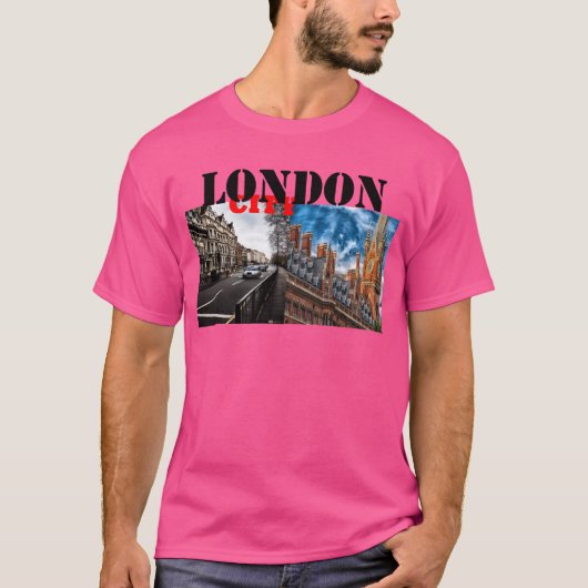 ロンドン 都市 デザイン 面白い Tシャツ (正面)