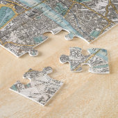 ロンドン(1848年)のヴィンテージの地図 ジグソーパズル (側面)