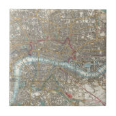 ロンドン(1848年)のヴィンテージの地図 タイル (正面)