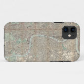 ロンドン(1890年)のヴィンテージの地図 Case-Mate iPhoneケース (裏面(横))