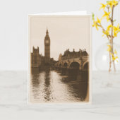 ロンドン – Big Ben - Thamesグリーティングカード カード (黄色い花)