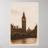 ロンドン – Big Ben - Thames – ポスター (正面)
