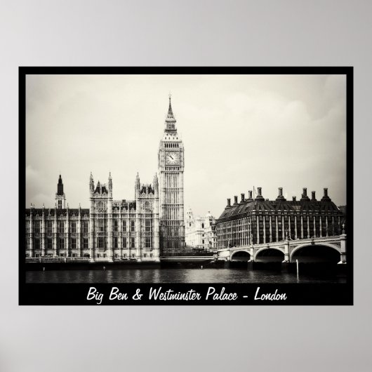 ロンドン – Big Ben, Westminster Palace No.1 （ポスター） ポスター (正面)