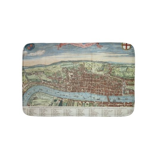 ロンドン、c.1560の眺め バスマット (正面)