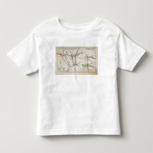 ロンドン、c.1915の輸送の地図 トドラーTシャツ (正面)