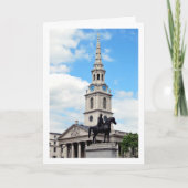 ロンドン Trafalgar Square のジョージ4世像 カード (正面)