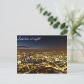 ロンドンat night - Aerial Viewはがき ポストカード (スタンド正面)