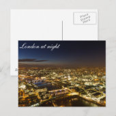 ロンドンat night - Aerial Viewはがき ポストカード (正面/裏面)