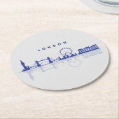 ロンドンSKylineコースター ラウンドペーパーコースター (アングル)