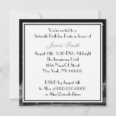 ロンドンUKスカイラインエッチドスターリーDIY BG Sweet 16 招待状 (裏面)