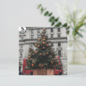 ロンドンUKセントジェームズススクエアのクリスマスツリー シーズンカード (スタンド正面)
