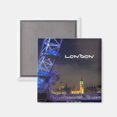 ロンドンUKナイトランドスケープLondon Eye View マグネット (正面/裏面)