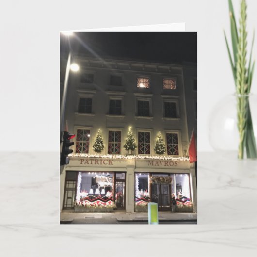 ロンドンUKナイト写真クリスマスフルハムロード カード (正面)