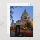 ロンドンUKポストカード夕暮れセント・ポール大聖堂 ポストカード (正面/裏面)