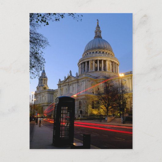 ロンドンUKポストカード夕暮れセント・ポール大聖堂 ポストカード (正面)