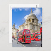 ロンドンUKポストカード、セントポール大聖堂 ポストカード (正面/裏面)