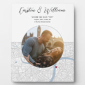 ロンドンUKマップ結婚の婚約写真ギフト フォトプラーク (正面)