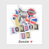 ロンドンUKレトロスタイルデザイン シール (シート)