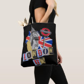 ロンドンUKレトロスタイルデザイン トートバッグ (クローズアップ)