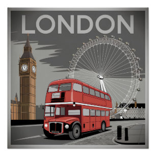 ロンドンUKヴィンテージ ポスター