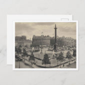 ロンドンUK、トラファルガースクエア1911ヴィンテージ インスパイア ポストカード (正面/裏面)