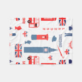 ロンドンUK フリースブランケット (正面(横))