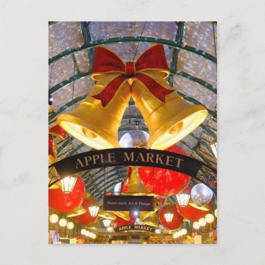 ロンドンUK、Covent Gardenでのクリスマス ポストカード (正面)