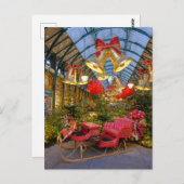 ロンドンUK、Covent Gardenでのクリスマス ポストカード (正面/裏面)