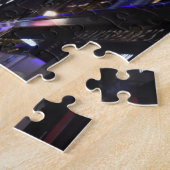 ロンドンUK、SoHo、夜のクリスマスデコレーション ジグソーパズル (側面)