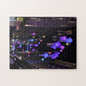 ロンドンUK、SoHo、夜のクリスマスデコレーション ジグソーパズル (横)