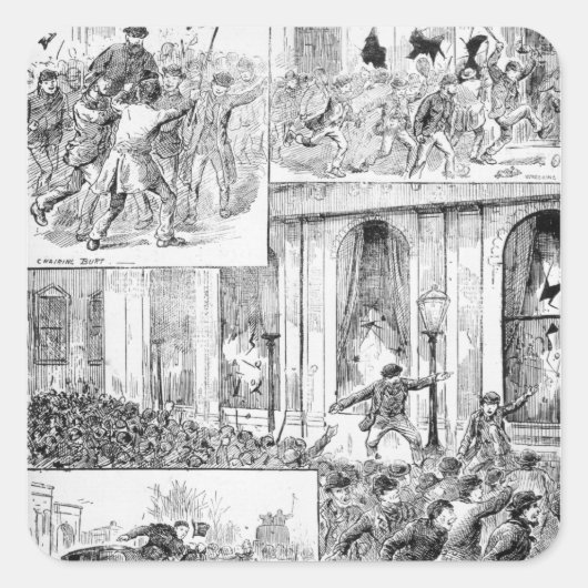 ロンド素晴らしンでの暴動 スクエアシール (正面)