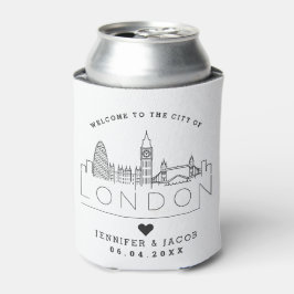 ロンド結婚ン |スタイル化されたスカイラインゲストのお気に入り 缶クーラー