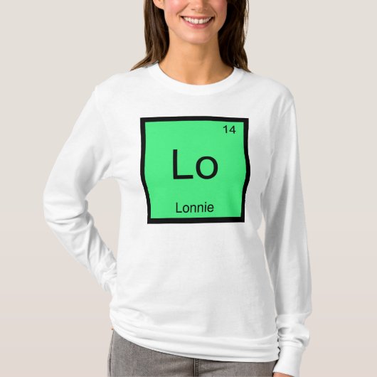 ロンニー 名前 化学 元素 周期表 Tシャツ (正面)