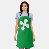 ロンバルディア国旗(イタリア) エプロン (着用した状態)